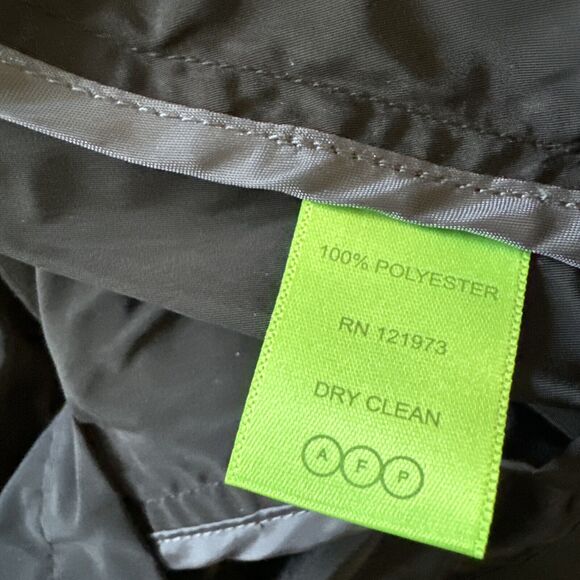 LOGO Instant Chic Black Ruffle Neck Jacket Size S Small Ruched Zip Up NWT - Picture 9 of 9